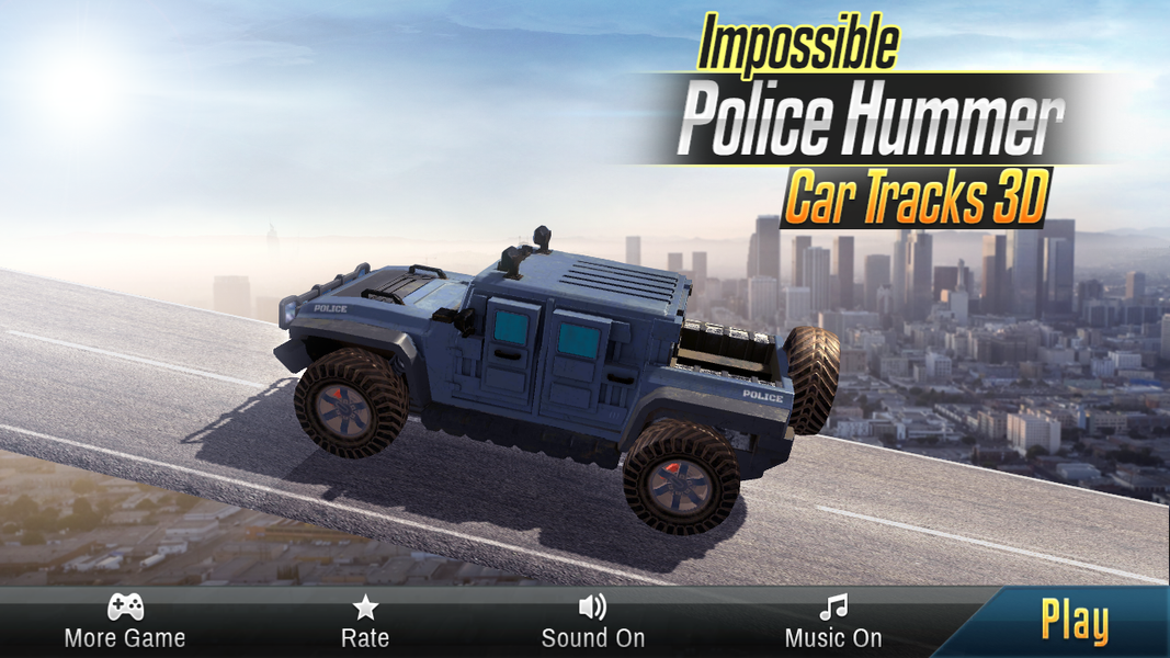 Impossible Ramp Hummer Car 3D - Gameplay image of android game