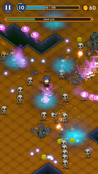 Pixel Hero: Roguelike - Gameplay image of android game