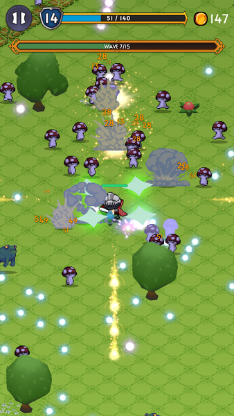 Pixel Hero: Roguelike - Gameplay image of android game