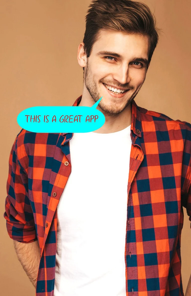 text on photo - speech bubbles - عکس برنامه موبایلی اندروید