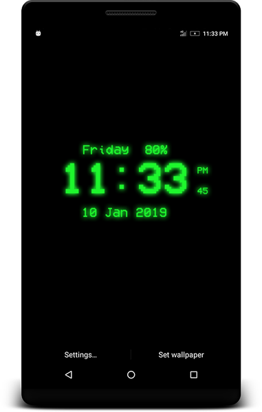 Pixel Digital Clock Live Wp - عکس برنامه موبایلی اندروید