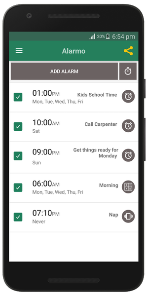 Alarmo - Alarm Clock Plus - عکس برنامه موبایلی اندروید