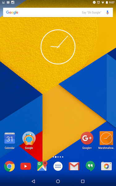 Marshmallow Analog Clock 6.0 - Image screenshot of android app