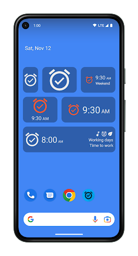 Alarm Clock Widget - عکس برنامه موبایلی اندروید