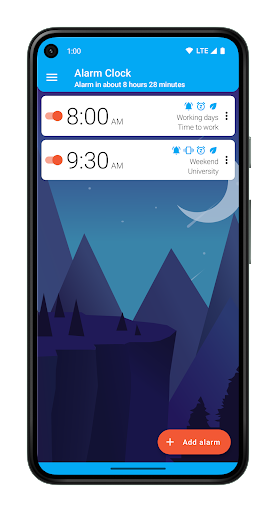 Alarm Clock Widget - عکس برنامه موبایلی اندروید