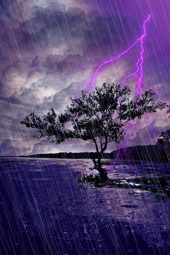 Lightning, Thunderstorm HD LWP - عکس برنامه موبایلی اندروید