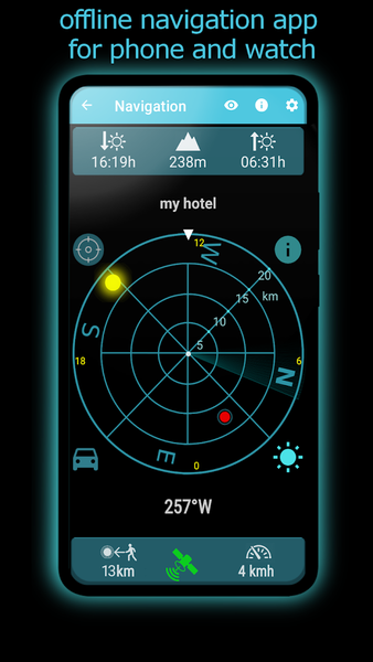 Compass GPS Navigation Wear OS - Image screenshot of android app