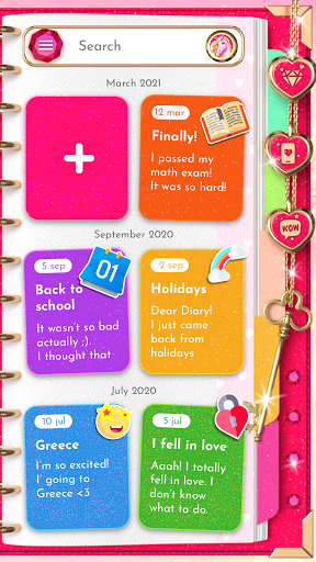 Unicorn Diary (lock - PIN) - Image screenshot of android app