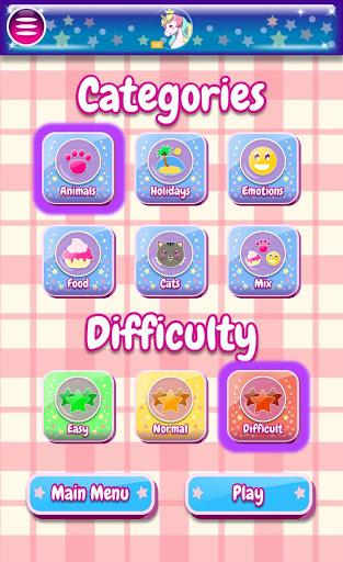 Unicorn Memory Game - Gameplay image of android game