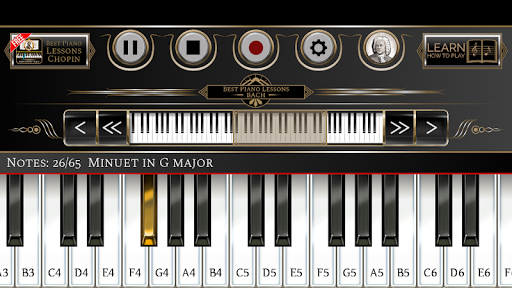 Piano Lessons Bach - Image screenshot of android app