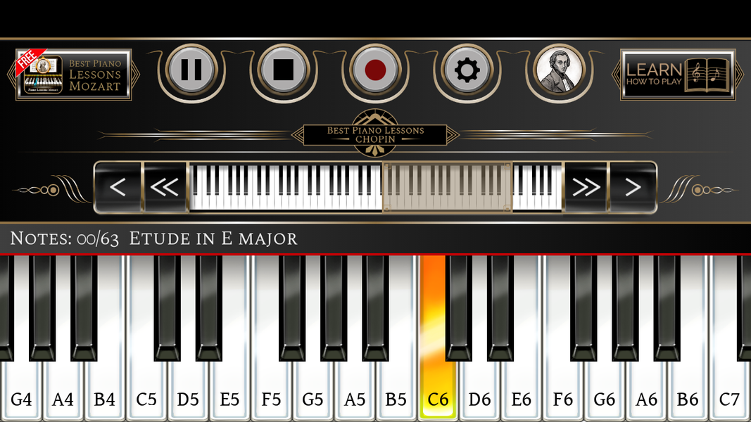 Piano Lessons Chopin - Image screenshot of android app