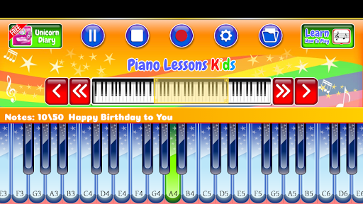 Piano Lessons Kids - Gameplay image of android game