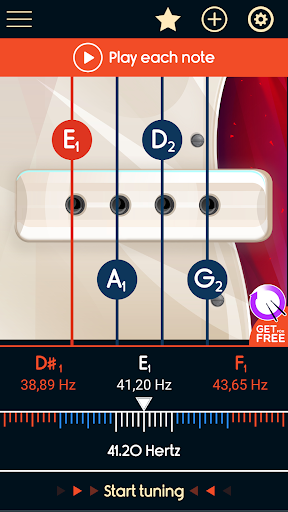 Master Bass Guitar Tuner - عکس برنامه موبایلی اندروید