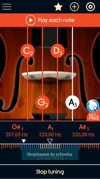 Master Violoncello Tuner - عکس برنامه موبایلی اندروید
