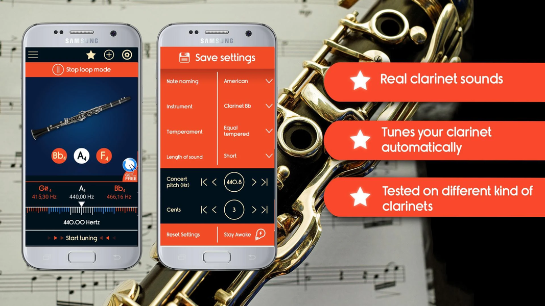 Master Clarinet Tuner - عکس برنامه موبایلی اندروید
