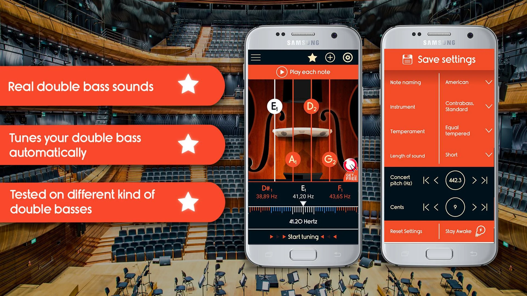 Master Double Bass Tuner - عکس برنامه موبایلی اندروید