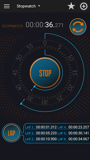 Stopwatch Timer - Image screenshot of android app