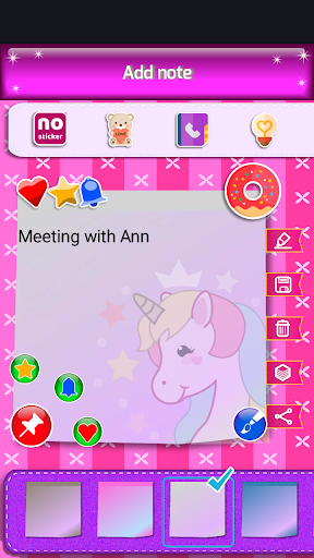 Unicorn Notepad (with password - Image screenshot of android app