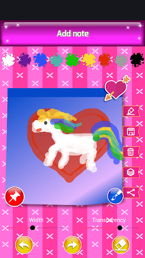 Unicorn Notepad (with password - عکس برنامه موبایلی اندروید