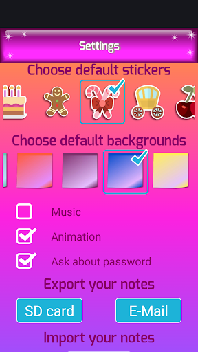 Unicorn Notepad (with password - عکس برنامه موبایلی اندروید