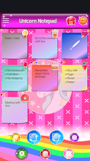 Unicorn Notepad (with password - عکس برنامه موبایلی اندروید