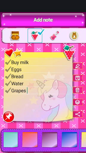 Unicorn Notepad (with password - عکس برنامه موبایلی اندروید
