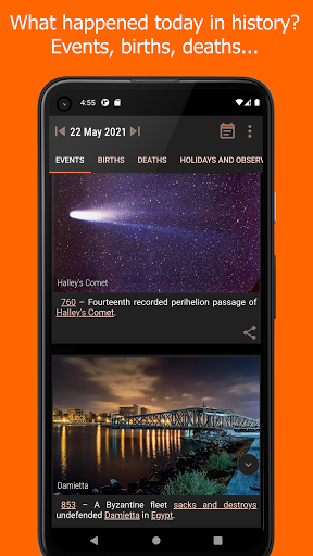 Today in History - عکس برنامه موبایلی اندروید