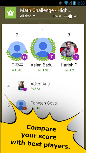 Math Challenge - Brain Workout - عکس برنامه موبایلی اندروید