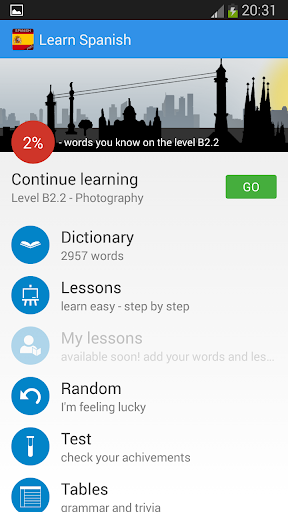 Learn Spanish - Image screenshot of android app