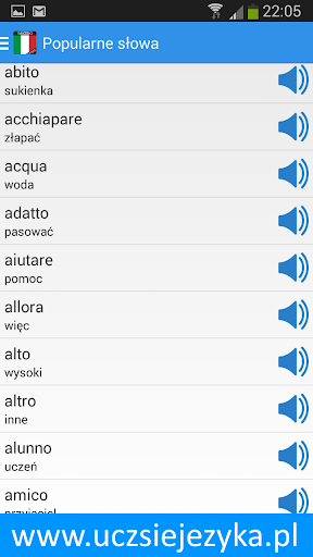 Włoski - Ucz się języka - Image screenshot of android app