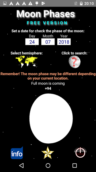 Moon Phases - عکس برنامه موبایلی اندروید
