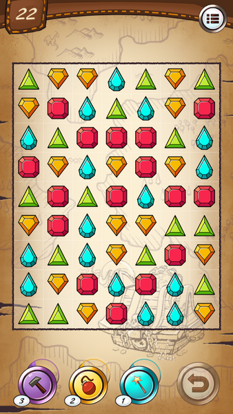 Jewels Treasure Hunter - عکس بازی موبایلی اندروید