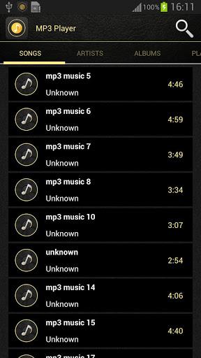 MP3 Player for Android - Image screenshot of android app