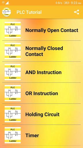 PLC Tutorial - Image screenshot of android app