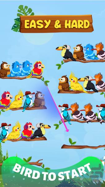 Bird Sort - Color Puzzle 2023 - Gameplay image of android game