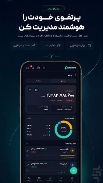 پورتفو پلاس | سرمایه گذاری و تحلیل - عکس برنامه موبایلی اندروید