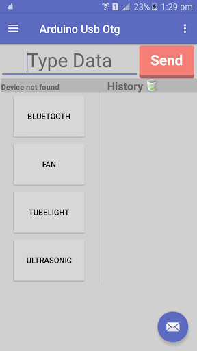 Arduino Android OTG USB - Image screenshot of android app