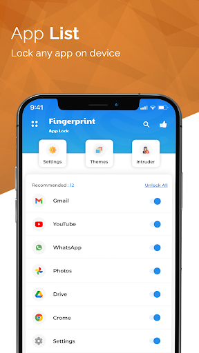 Fingerprint Lock Screen - عکس برنامه موبایلی اندروید