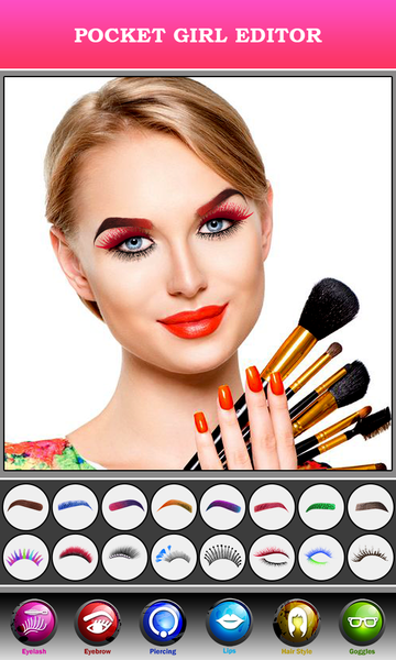 3D Face Makeup Photo Editor - Image screenshot of android app