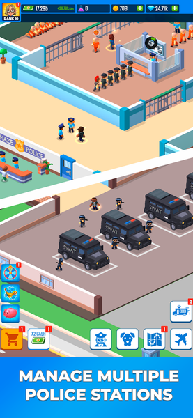 Police Department Tycoon - Gameplay image of android game
