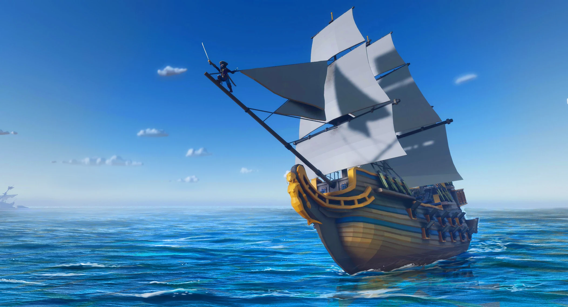 Pirate Polygon Caribbean Sea - Gameplay image of android game
