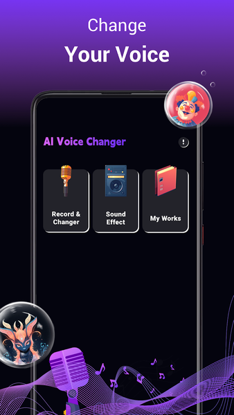 AI Voice Changer - عکس برنامه موبایلی اندروید
