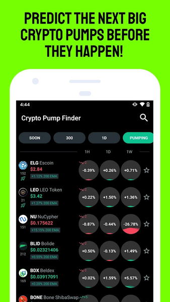 Crypto Pump Finder for Bitcoin - Image screenshot of android app