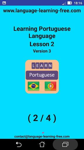 Learning Portuguese language ( - Image screenshot of android app