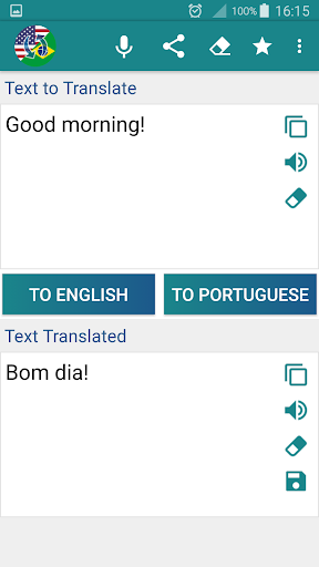 Portuguese English Translator - عکس برنامه موبایلی اندروید