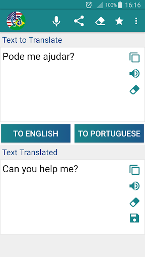 Portuguese English Translator - عکس برنامه موبایلی اندروید