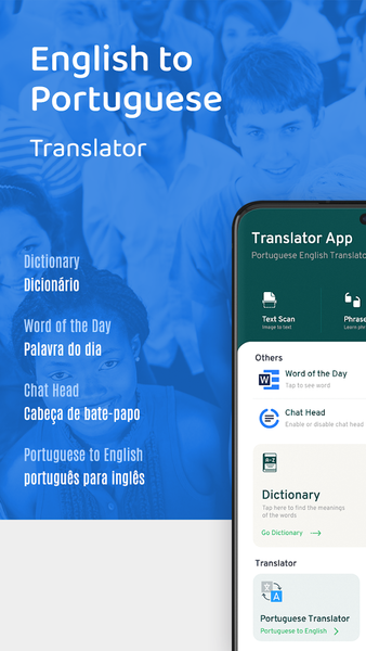 Portuguese English Translator - عکس برنامه موبایلی اندروید