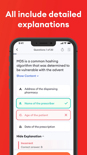 CompTIA® Exam Prep 2025 - Image screenshot of android app