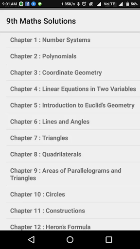 9th Maths NCERT Solution - Image screenshot of android app