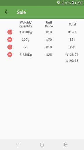 Mobile weight scale machine - Image screenshot of android app